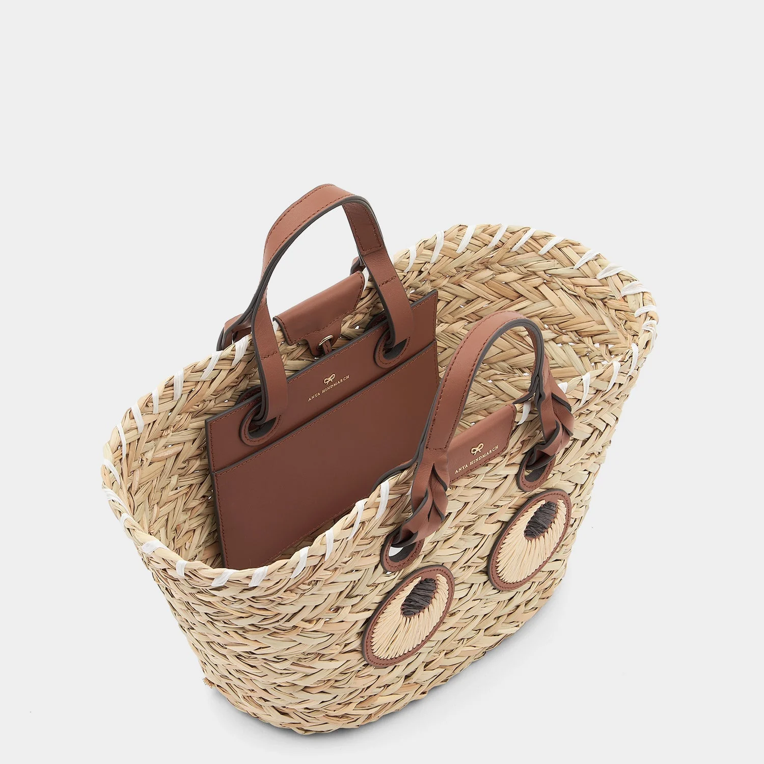Small Paper Eyes Basket Bag - Image 3
